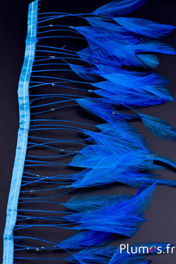Guirlande coq filant - avec perles - turquoise